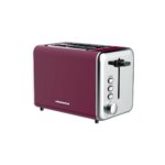 Prăjitor de pâine Heinner TP1000VG, 2 felii, funcții decongelare și reîncălzire, Vișiniu