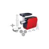 Mașină de tocat carne Heinner MG2100RD, 2100W, accesorii roșii și cârnați, Roșu - imagine 1