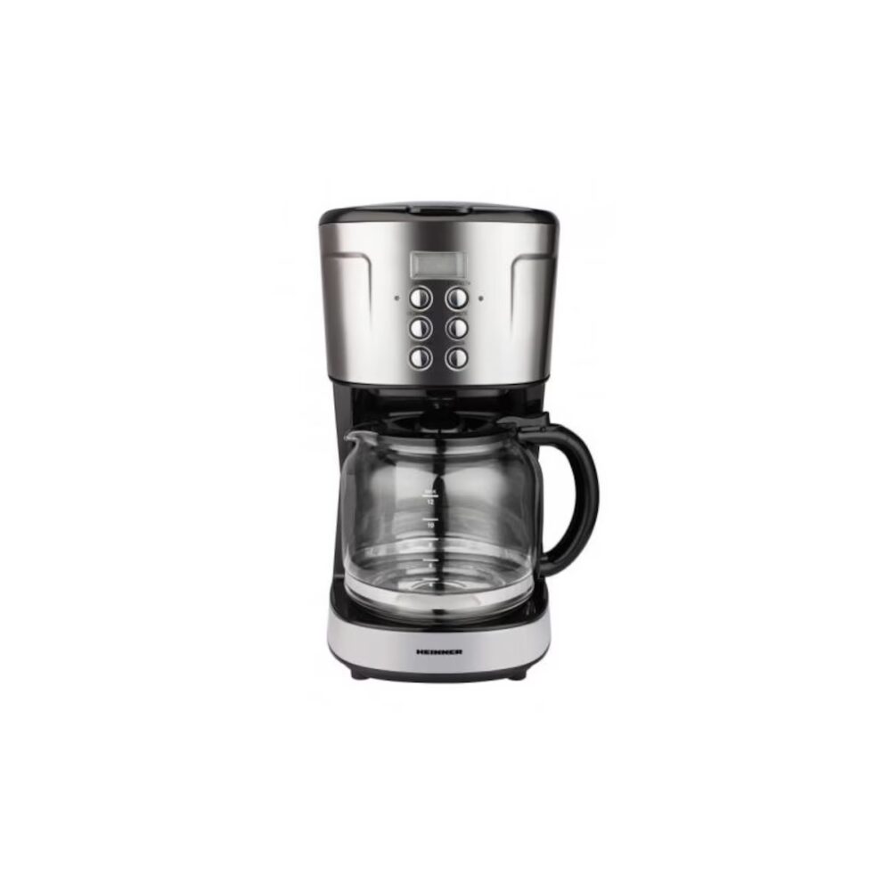 Cafetieră digitală Heinner HCMD915BKS, 12 cești, Afișaj LCD, Inox - imagine 2
