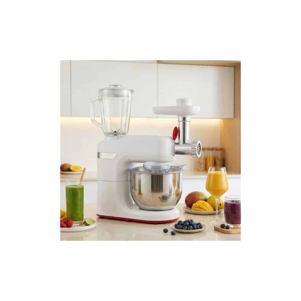 Robot de bucătărie Heinner HPM1000WH, 1000W, 10 viteze, blender și mașină de tocat - imagine 3