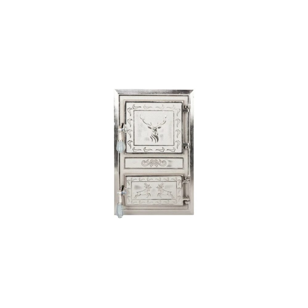 Ușă pentru sobă nichelată Honest, model Cerbi, HGT679703 - imagine 1
