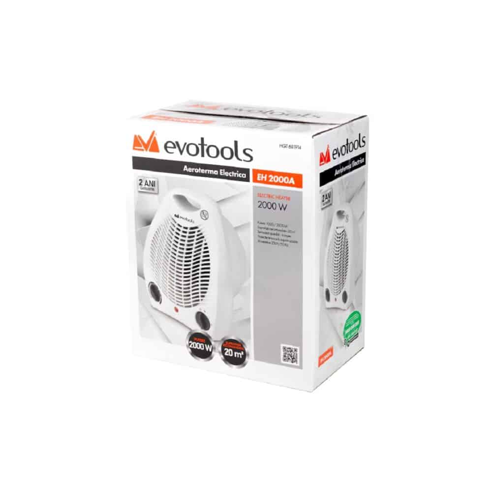 Aerotermă electrică Evotools EH 2000A, 2000W, 2 trepte de putere - imagine 2