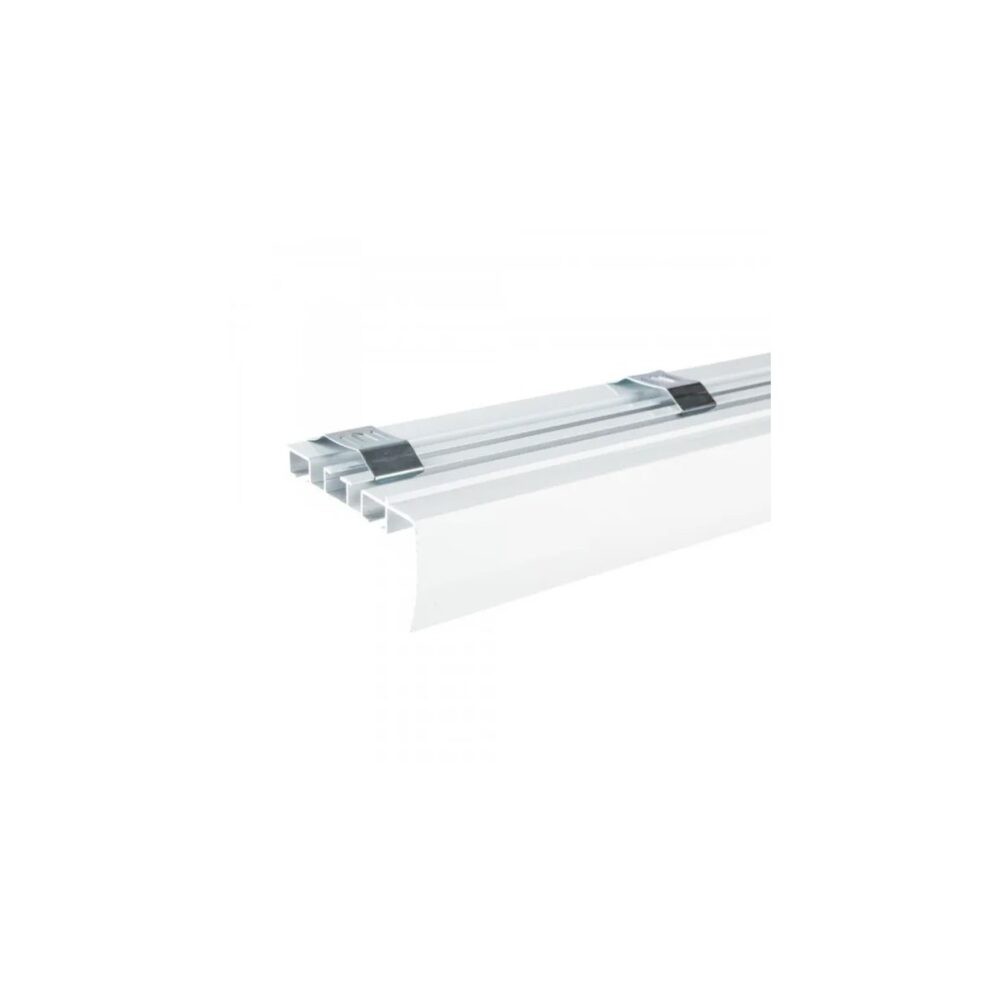 Șină perdea din aluminiu EVO-M, 3 canale, Alb, 300 cm - imagine 1