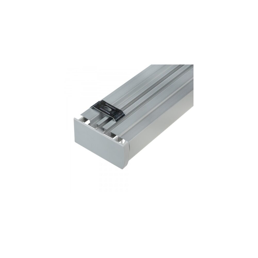 Șină perdea din aluminiu EVO-M, Argintiu Perla, 300 cm - imagine 3
