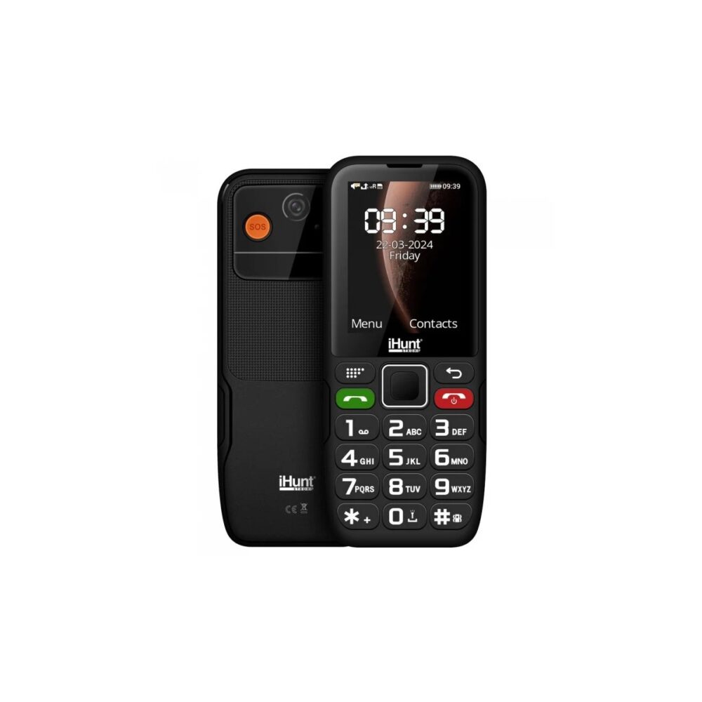 Telefon mobil iHunt Primo 4G, Buton SOS, Stație de încărcare inclusă, Negru - imagine 2