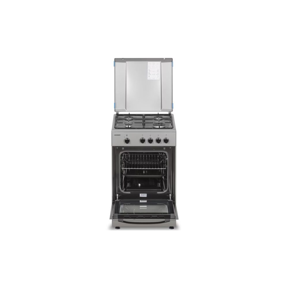 Aragaz Heinner HFSCSME50SL, 4 arzătoare pe gaz, 50 cm, Argintiu - imagine 2