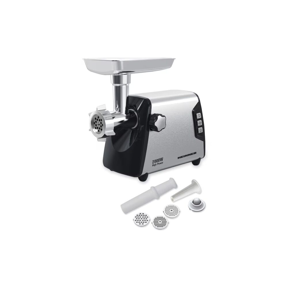 Mașină de tocat carne Heinner HMGY2000SS, 2000W, Inox/Negru - imagine 1
