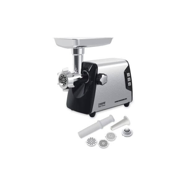 Mașină de tocat carne Heinner HMGY2000SS, 2000W, Inox/Negru - imagine 1