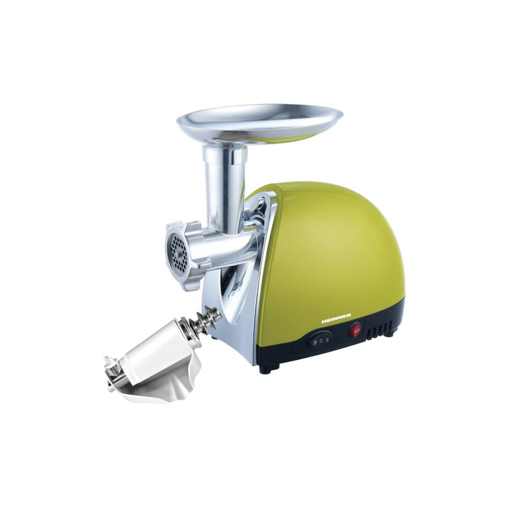 Mașină de tocat carne Heinner MG1500TAGR, 1500W, accesoriu roșii, funcție Reverse, Verde - imagine 1