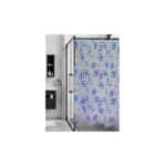 Perdea duș Serstill 4118 Hypo, model geometric albastru