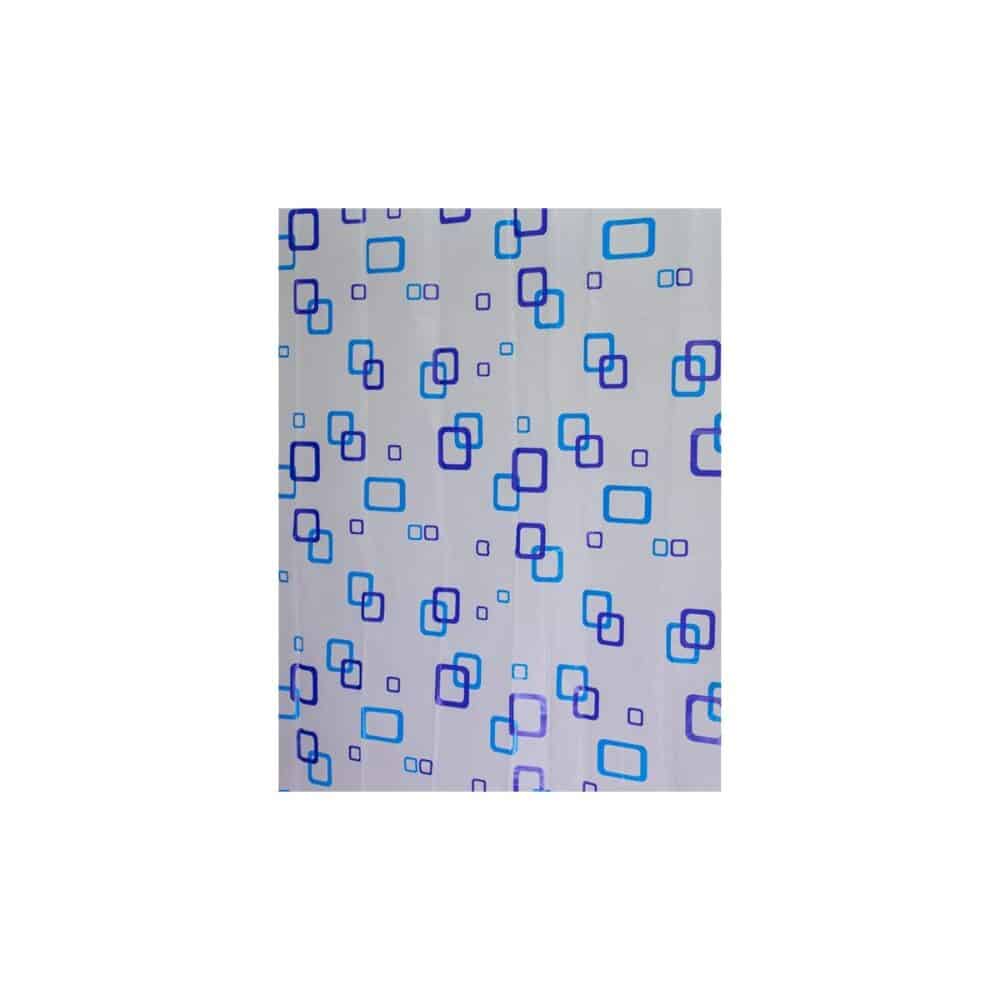 Perdea duș Serstill 4118 Hypo, model geometric albastru - imagine 2