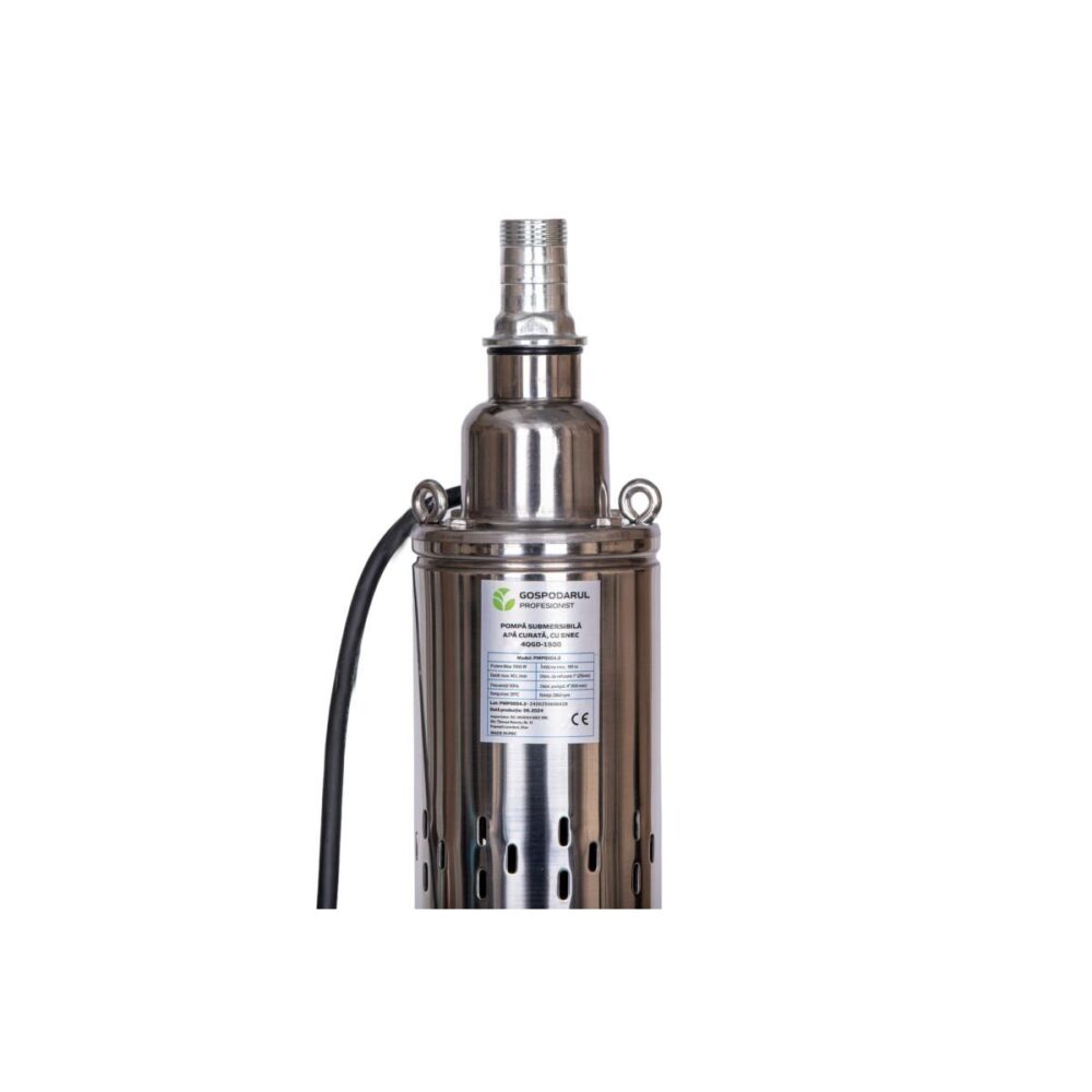 Pompă submersibilă apă curată Gospodarul Profesionist PMP0004.2, 1500W, cu șnec - imagine 3