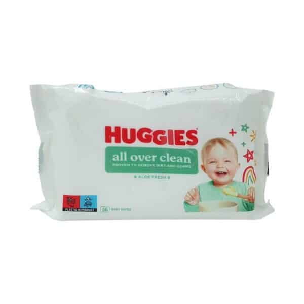 Șervețele umede Huggies All Over Clean, 56 bucăți, cu Aloe Vera - imagine 1