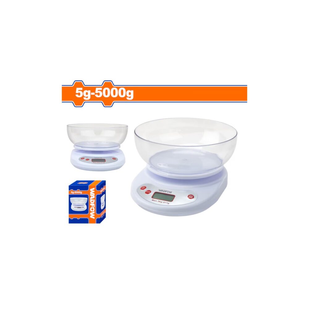 Cântar electronic de bucătărie Wadfow WKE5507, capacitate 5 kg, cu bol inclus - imagine 2