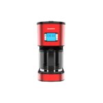 Cafetieră Daewoo DCM1000R, Afișaj Digital, Temporizator, 12 Cești, Roșu/Negru