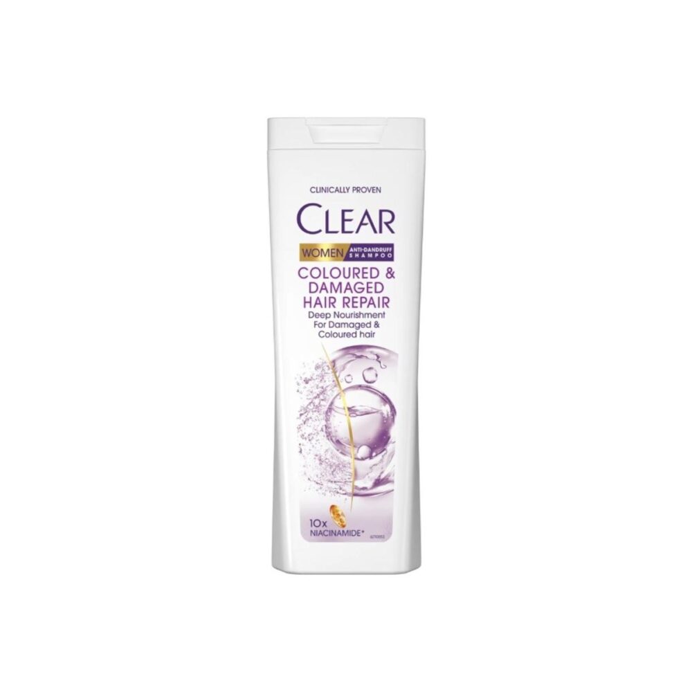 Șampon antimătreață Clear Women Coloured & Damaged Hair Repair, 360 ml - imagine 1