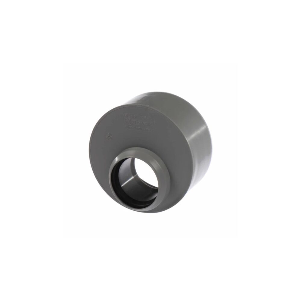 Reducție excentrică PP Valrom EasyKlip, Ø 110 x 50 mm, gri - imagine 1