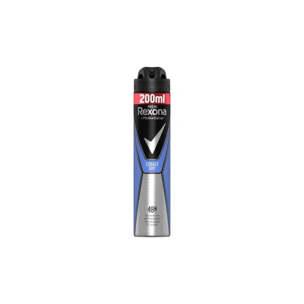 Deodorant antiperspirant spray Rexona Men Cobalt Dry, 200 ml - imagine 1