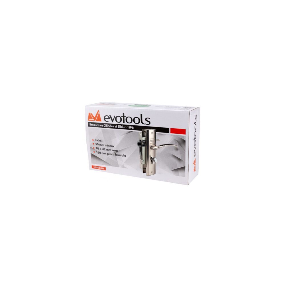 Broască cu cilindru și șilduri Evotools HGT681898, interax 50 mm - imagine 2