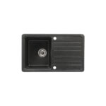 Set chiuvetă granit Vera 1 cuvră 1 picurător 4H neagră cu baterie