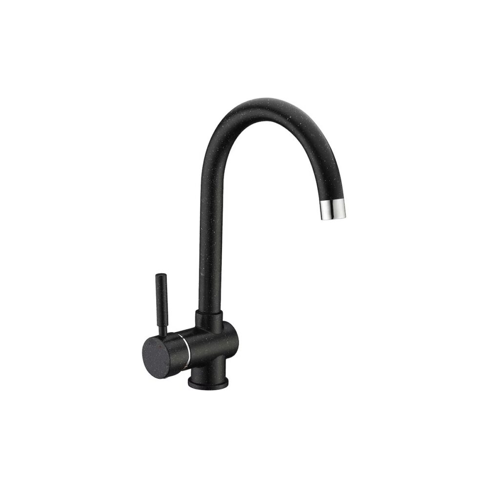 Set chiuvetă granit Vera 1 cuvră 1 picurător 4H neagră cu baterie - imagine 2
