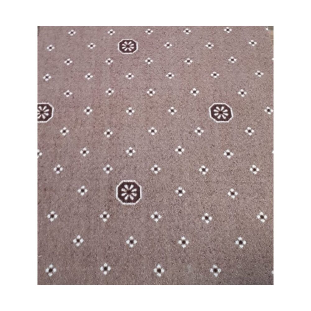 Mochetă imprimată Dalton Castle 820 Brown, model clasic cu medalioane - imagine 1