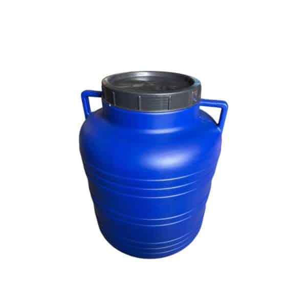 Bidon plastic 60 L cu capac și mânere laterale - imagine 1
