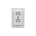 Priză dublă Schneider Electric Asfora EPH9900121, albă, 16A