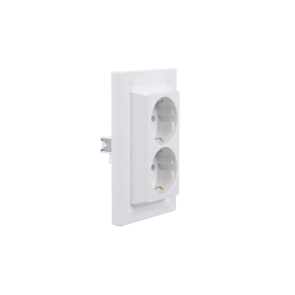 Priză dublă Schneider Electric Asfora EPH9900121, albă, 16A - imagine 2