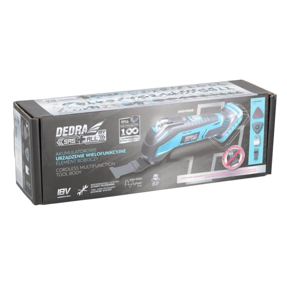 Unealtă multifuncțională cu acumulator 18V Dedra SAS+ALL DED7059 - imagine 5