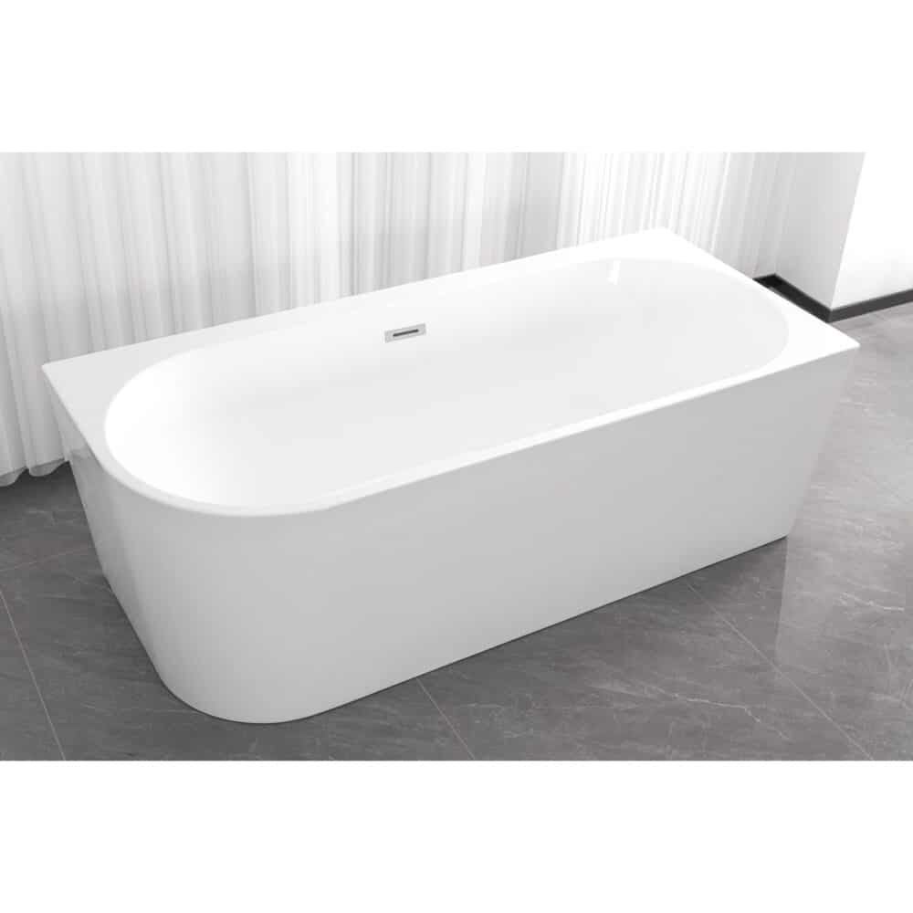 Cadă acril freestanding MS06R, albă - imagine 1