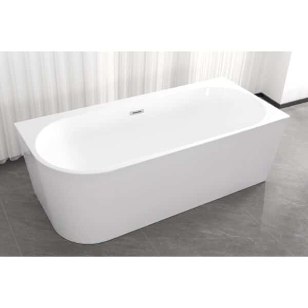 Cadă acril freestanding MS06R, albă - imagine 1