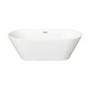 Cadă de baie freestanding din acril MS01, ovală, albă - imagine 1