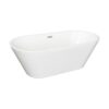 Cadă de baie freestanding din acril MS01, ovală, albă - imagine 2
