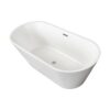 Cadă de baie freestanding din acril MS01, ovală, albă - imagine 3