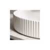 Lavoar ceramic pe blat Rea TR8411G, alb, formă ovală cu design striat - imagine 2
