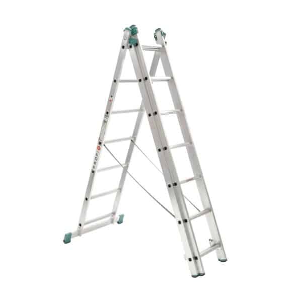 Scara aluminiu multifuncțională Profi 7607, tip A și extensibilă - imagine 1