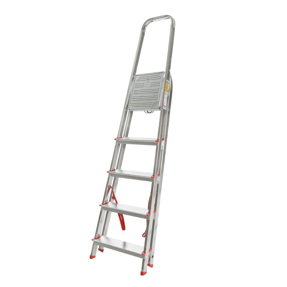 Scără aluminiu tip 2915A, 4 trepte, platformă cu tavă pentru scule - imagine 2
