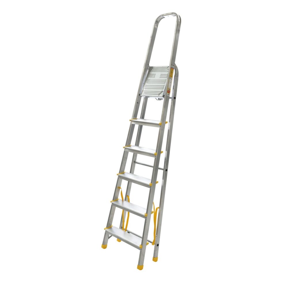 Scară aluminiu cu platformă antiderapantă, model 2916A - imagine 2