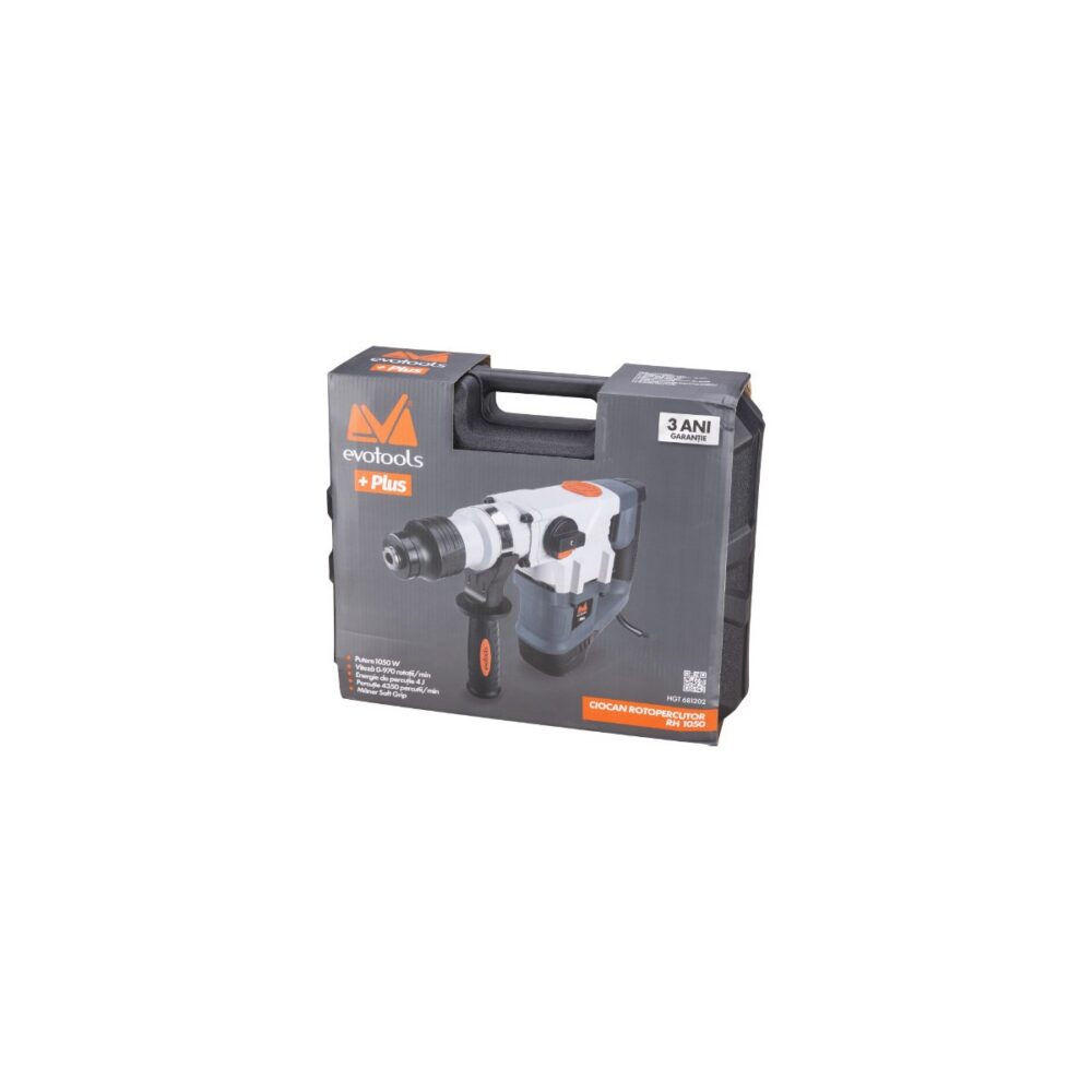Ciocan rotopercutor evotools RH 1050, 1050 W, 4 J, SDS Plus - imagine 3