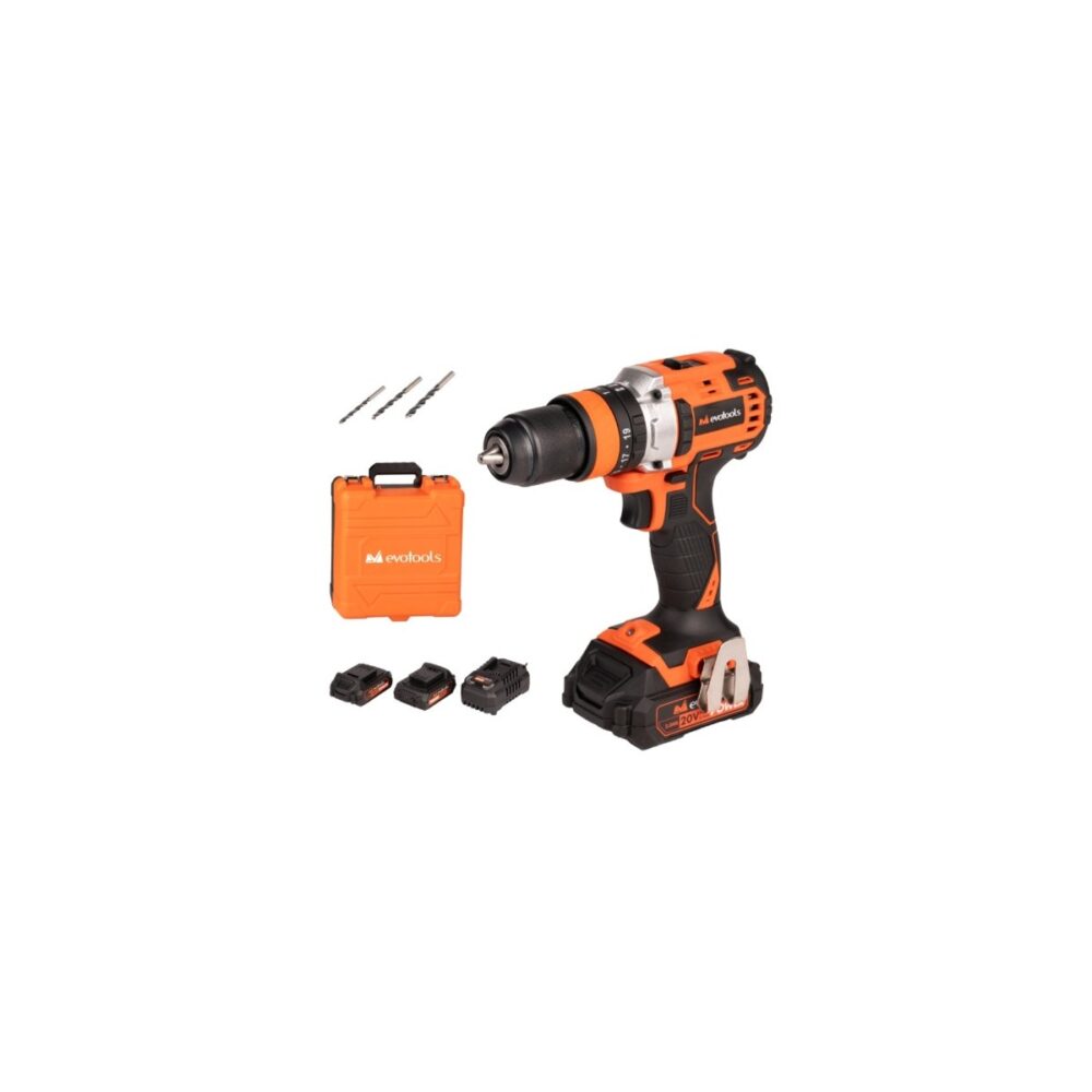 Mașină de înșurubat cu percuție Evotools HGT 683869, Brushless, 20V, 2 acumulatori și accesorii - imagine 1