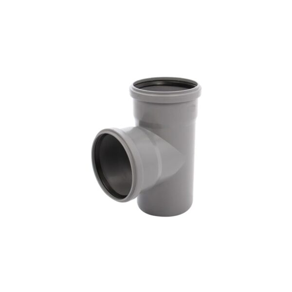 Ramificație PP gri 40mm 87° pentru canalizare - imagine 1