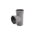 Ramificație PP 110x110 mm 87° gri, cu garnitură