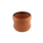 Mufă PVC portocalie DN110 mm cu garnitură pentru canalizare exterioară