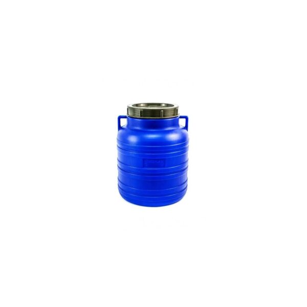 Bidon plastic 40L cu capac metalic și mânere laterale - imagine 1
