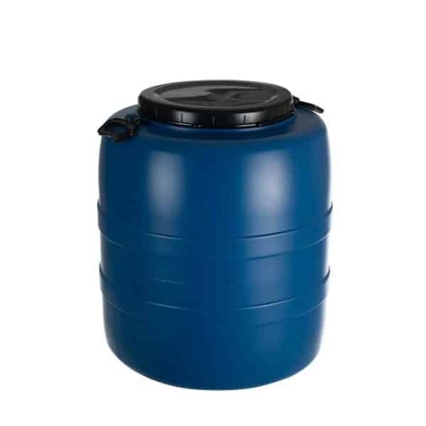 Bidon plastic 90L cu capac, albastru - imagine 1