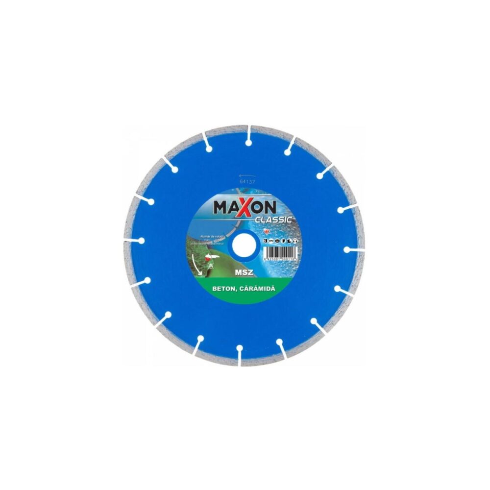 Disc diamantat segmentat Maxon Classic MSZ, 230 mm, pentru beton și cărămidă - imagine 1