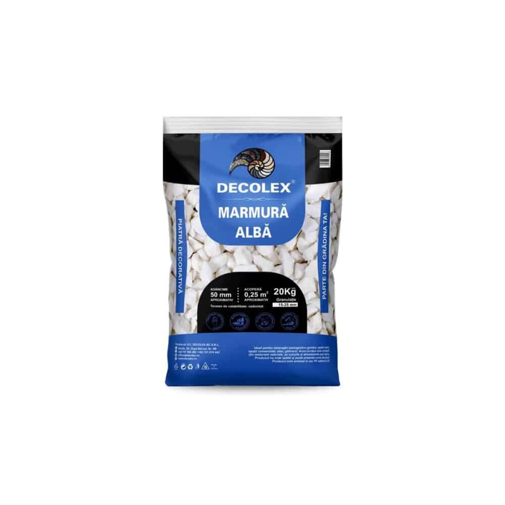 Marmură albă Decolex 15-25 mm, 20 kg - imagine 1