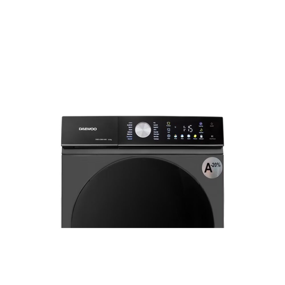 Mașină de spălat rufe Daewoo DWD-CS8014SK, 8 kg, Clasa A, Steam Wash, Gri - imagine 3