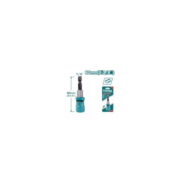 Prelungitor biți magnetic Total TAC464601 1/4" 60mm - imagine 1